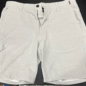 Hurley Men's Light Gray Flat Front Shorts